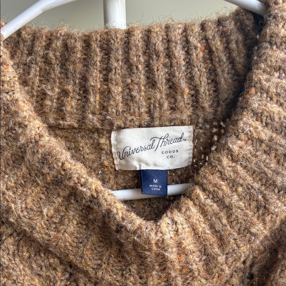 Universal Thread Brown Cable Knit Turtleneck Swea… - image 2